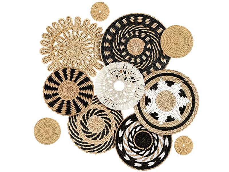 Богемные плетёные корзины настенного декора декоративные плоские корзины ручной работы большие