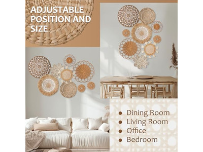 Ротанговые украшения для стен, набор из 11 корзин с индивидуальной упаковкой