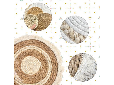 Плетёная верёвочная рамка настенного декора, деревянные украшения для дома