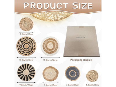 Плетёные настенные корзины для домашнего декора набор богемных подвесных